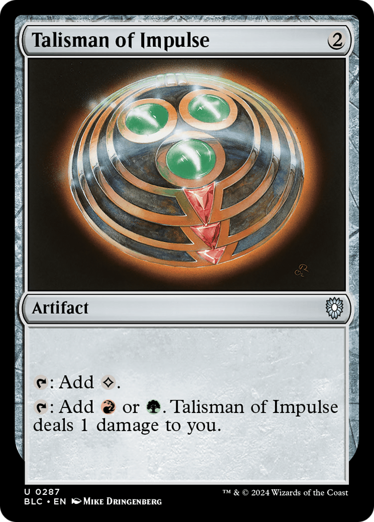 Talisman of Impulse [Bloomburrow Commander] | Good Games Cannington