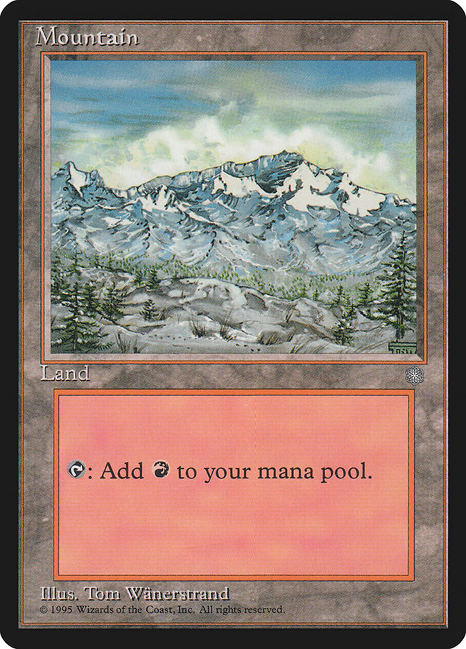 Mountain (Trees Visible / Signature on Right) [Ice Age] | Good Games Cannington