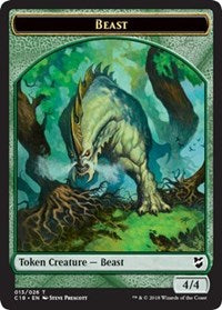 Beast (013) // Plant Double-Sided Token [Commander 2018 Tokens] | Good Games Cannington