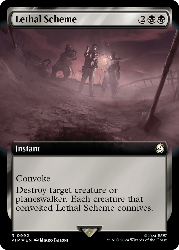 Lethal Scheme (Extended Art) (Surge Foil) [Fallout] | Good Games Cannington