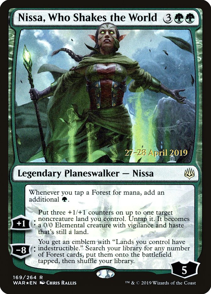Nissa, Who Shakes the World [War of the Spark Prerelease Promos] | Good Games Cannington
