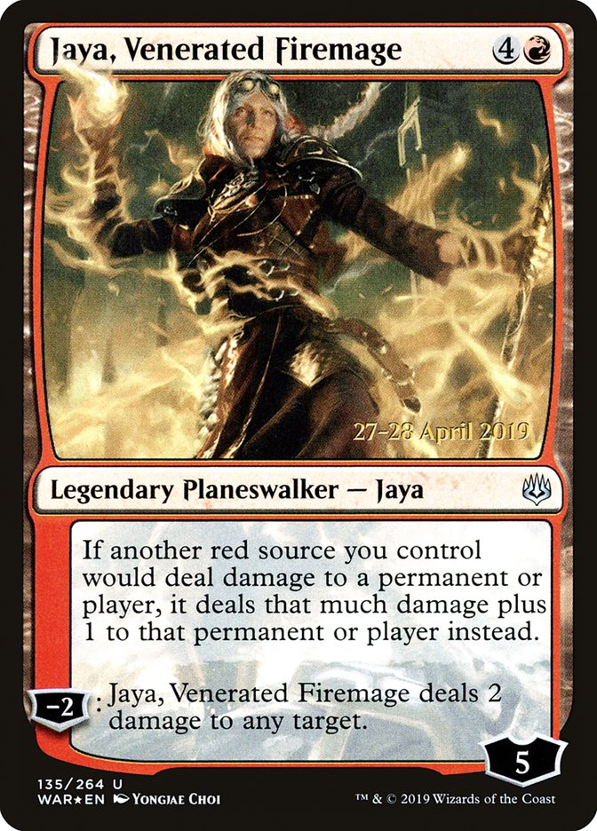 Jaya, Venerated Firemage [War of the Spark Prerelease Promos] | Good Games Cannington