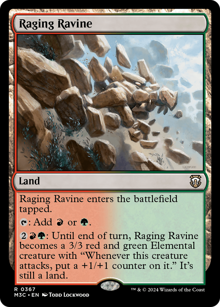 Raging Ravine (Ripple Foil) [Modern Horizons 3 Commander] | Good Games Cannington