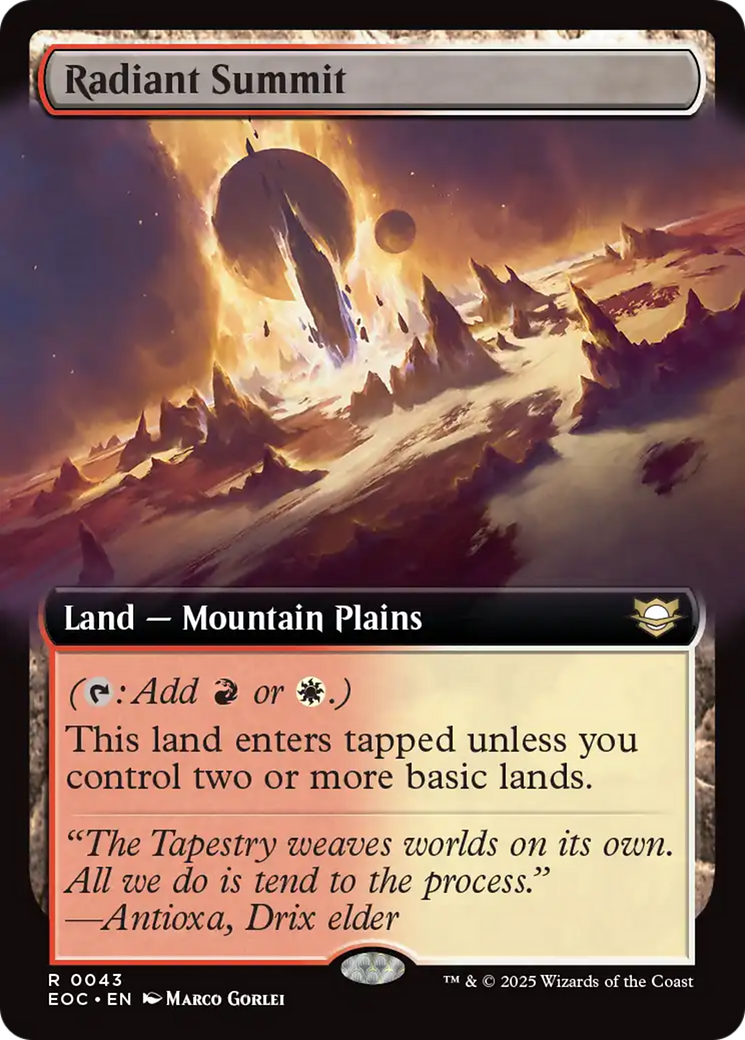 Radiant Summit (Extended Art) [Edge of Eternities Commander] | Good Games Cannington