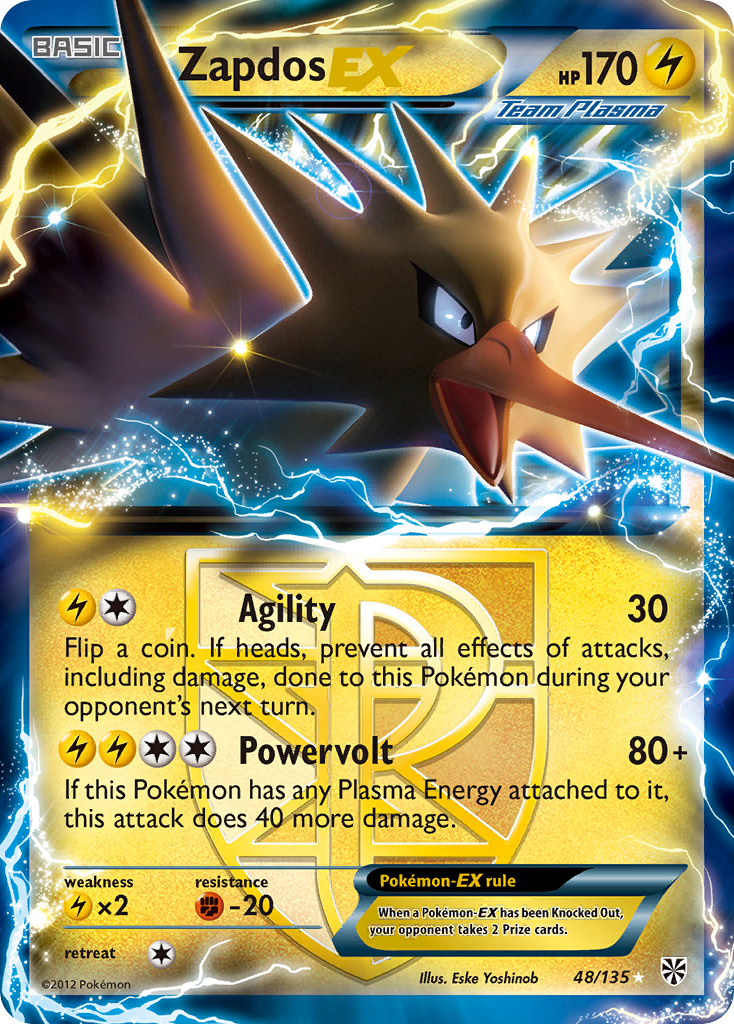 Zapdos EX (48/135) [Black & White: Plasma Storm] | Good Games Cannington
