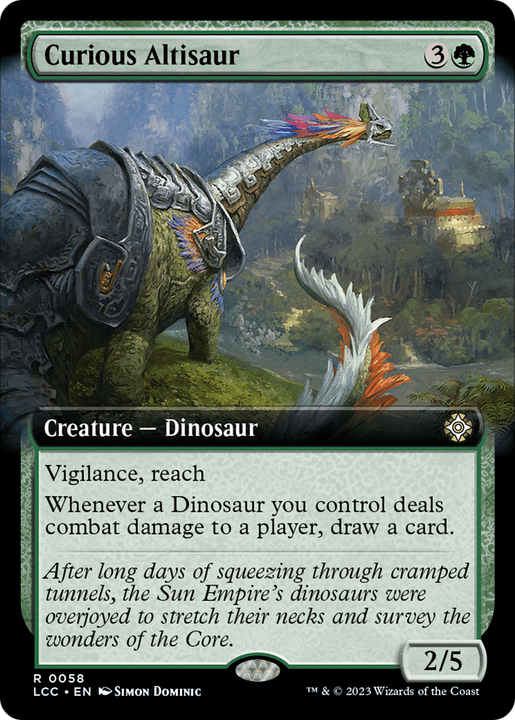 Curious Altisaur (Extended Art) [The Lost Caverns of Ixalan Commander] | Good Games Cannington