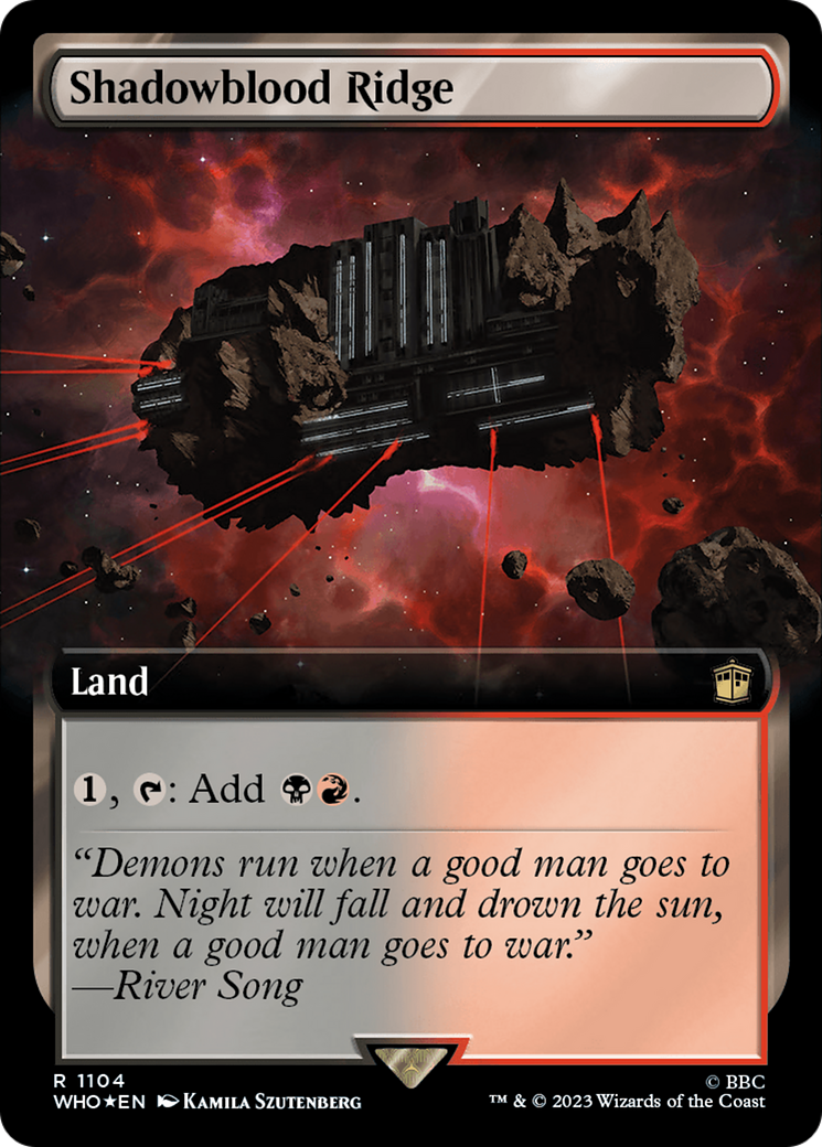 Shadowblood Ridge (Extended Art) (Surge Foil) [Doctor Who] | Good Games Cannington