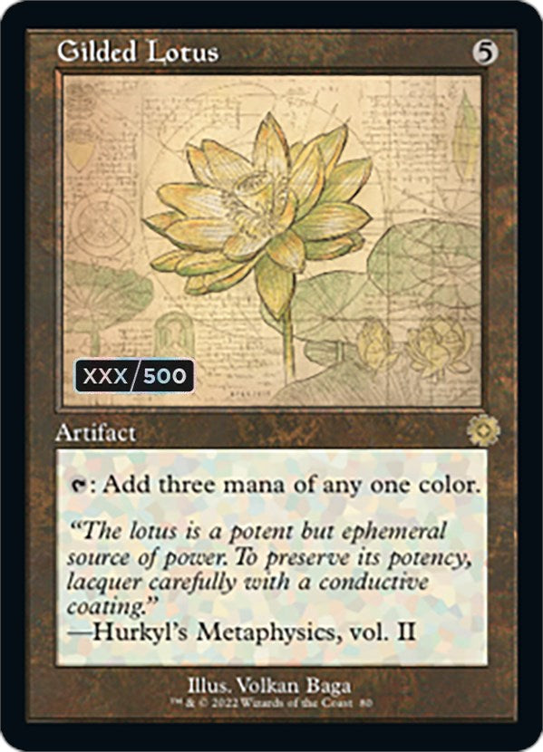 Gilded Lotus (Retro Schematic) (Serialized) [The Brothers' War Retro Artifacts] | Good Games Cannington