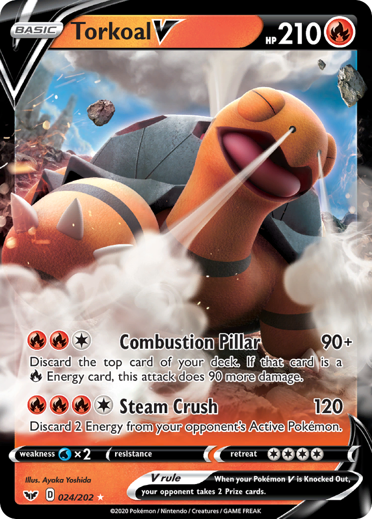 Torkoal V (024/202) [Sword & Shield: Base Set] | Good Games Cannington