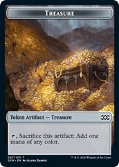 Treasure // Wurm (029) Double-Sided Token [Double Masters Tokens] | Good Games Cannington