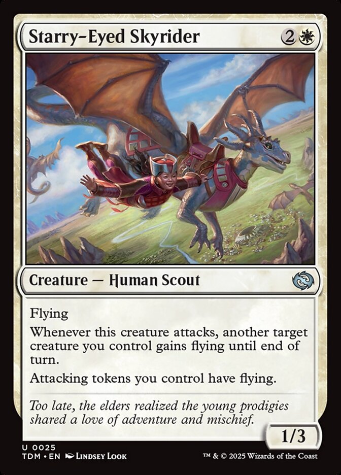 Starry-Eyed Skyrider 25 (Tarkir: Dragonstorm)  - Foil | Good Games Cannington