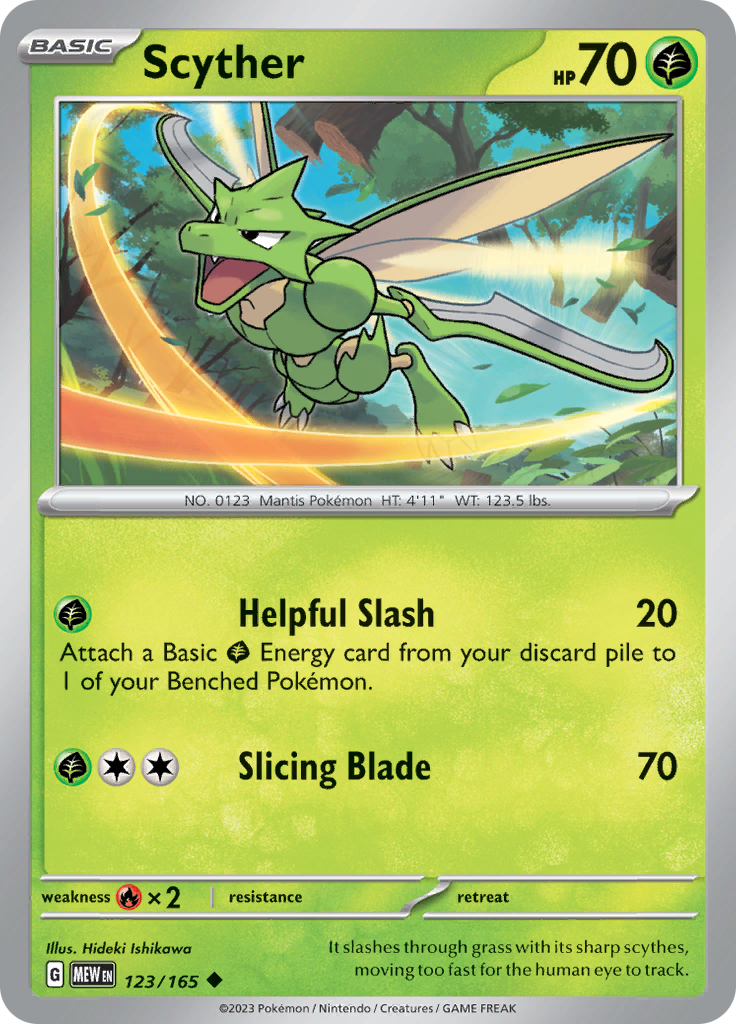 Scyther (123/165) [Scarlet & Violet 151] | Good Games Cannington