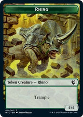 Rhino // Wolf Double-Sided Token [Innistrad: Midnight Hunt Commander Tokens] | Good Games Cannington
