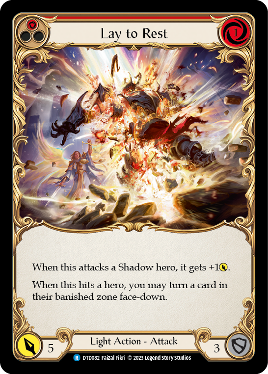Lay to Rest (Red) [DTD082] (Dusk Till Dawn)  Rainbow Foil | Good Games Cannington