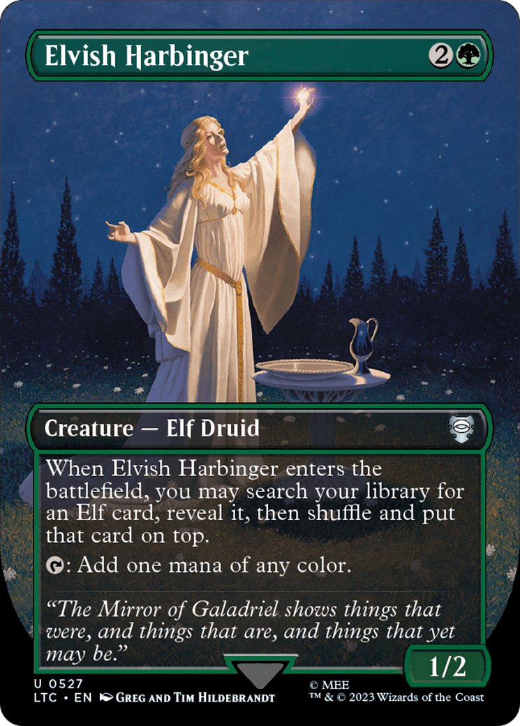 Elvish Harbinger (Borderless) [The Lord of the Rings: Tales of Middle-Earth Commander] | Good Games Cannington