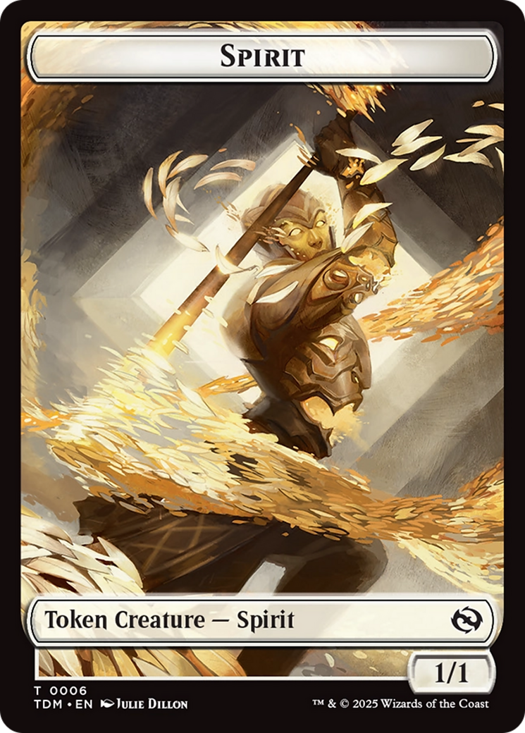 Spirit (0006) // Spirit (0007) Double-Sided Token [Tarkir: Dragonstorm Tokens] | Good Games Cannington