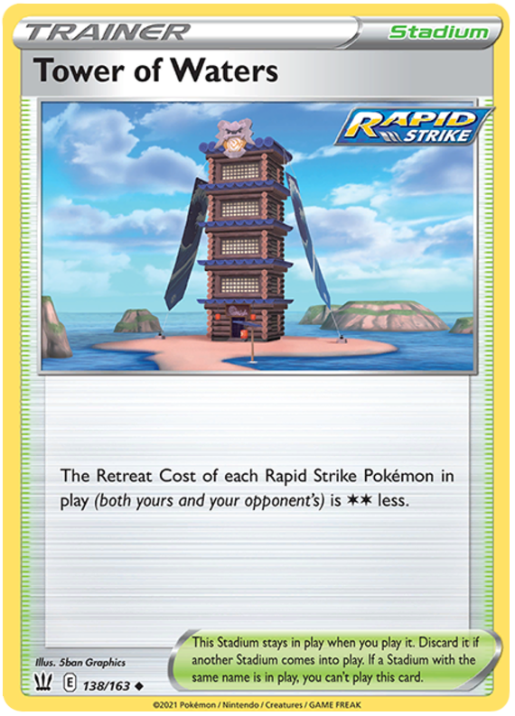 Tower of Waters (138/163) [Sword & Shield: Battle Styles] | Good Games Cannington