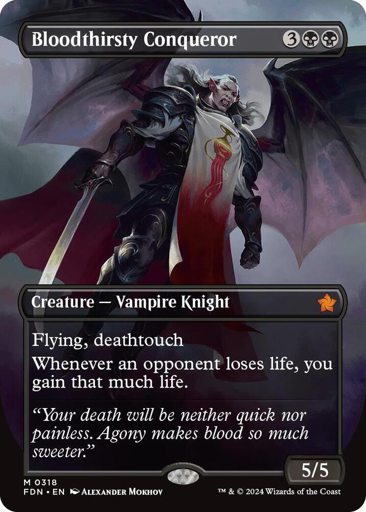 Bloodthirsty Conqueror 318/291 (Foundations)  - Borderless | Good Games Cannington