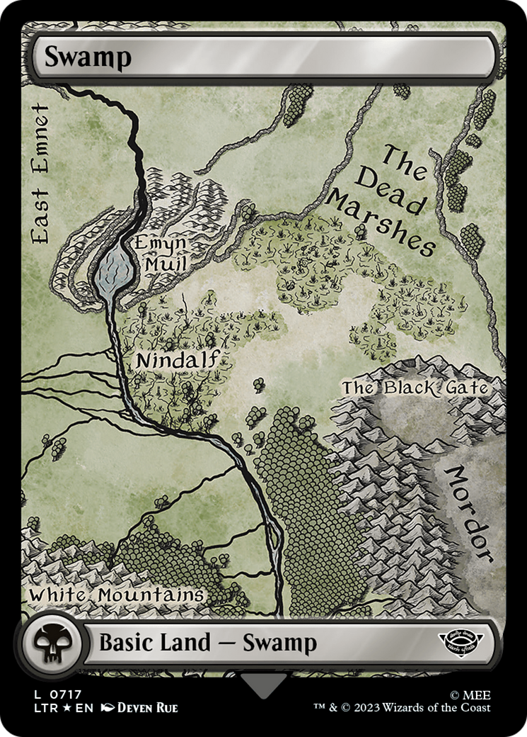 Swamp (0717) (Surge Foil) [The Lord of the Rings: Tales of Middle-Earth] | Good Games Cannington