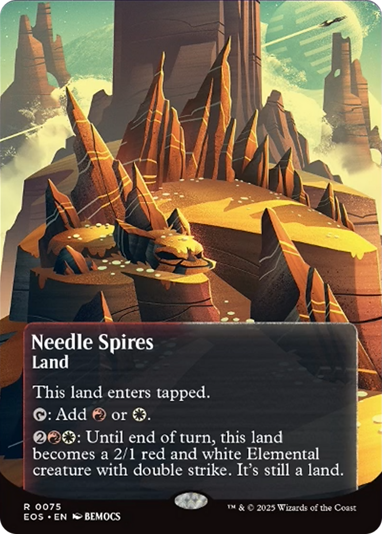 Needle Spires (0075) (Borderless) [Edge of Eternities: Stellar Sights] | Good Games Cannington