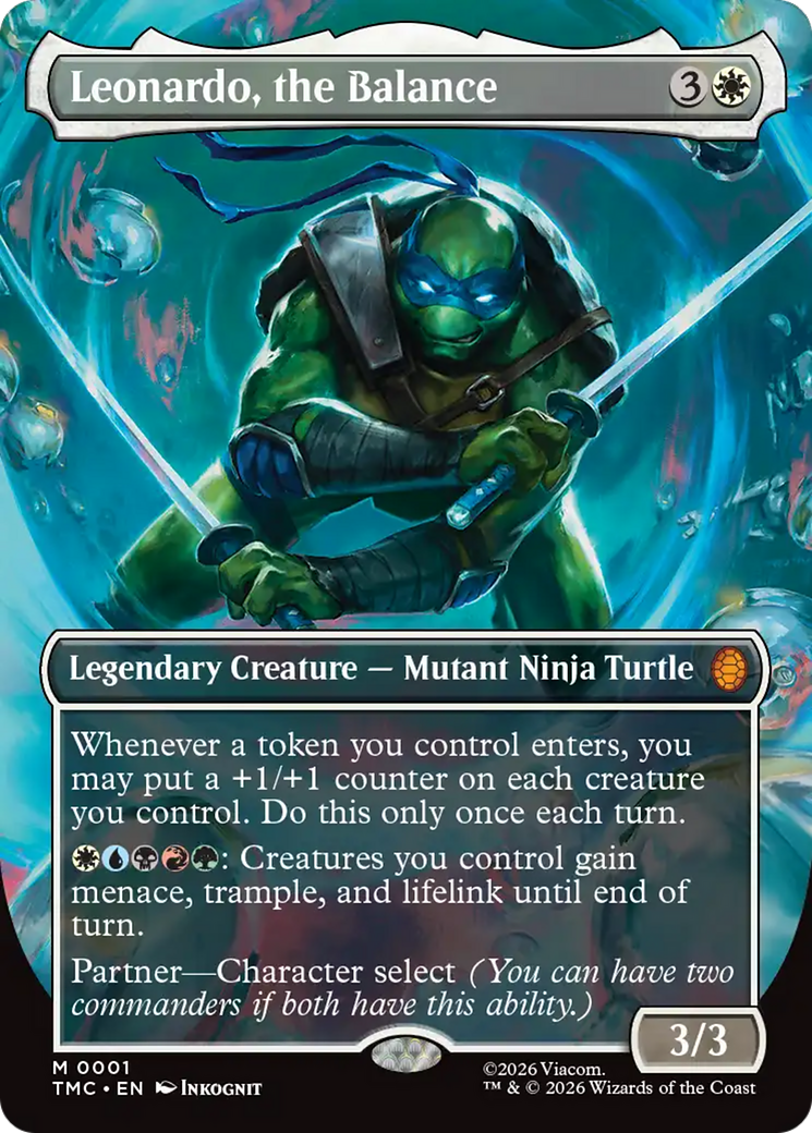 Leonardo, the Balance (Borderless) [Teenage Mutant Ninja Turtles Commander] | Good Games Cannington