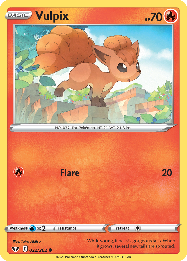 Vulpix (022/202) [Sword & Shield: Base Set] | Good Games Cannington