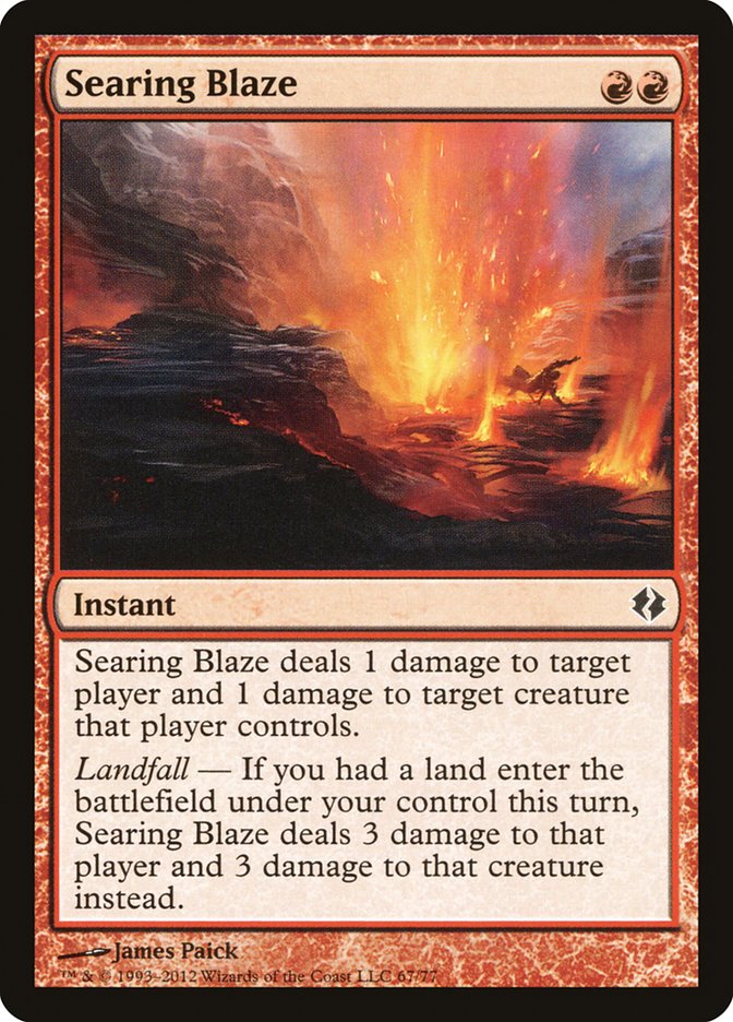 Searing Blaze [Duel Decks: Venser vs. Koth] | Good Games Cannington