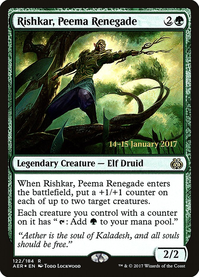 Rishkar, Peema Renegade [Aether Revolt Prerelease Promos] | Good Games Cannington