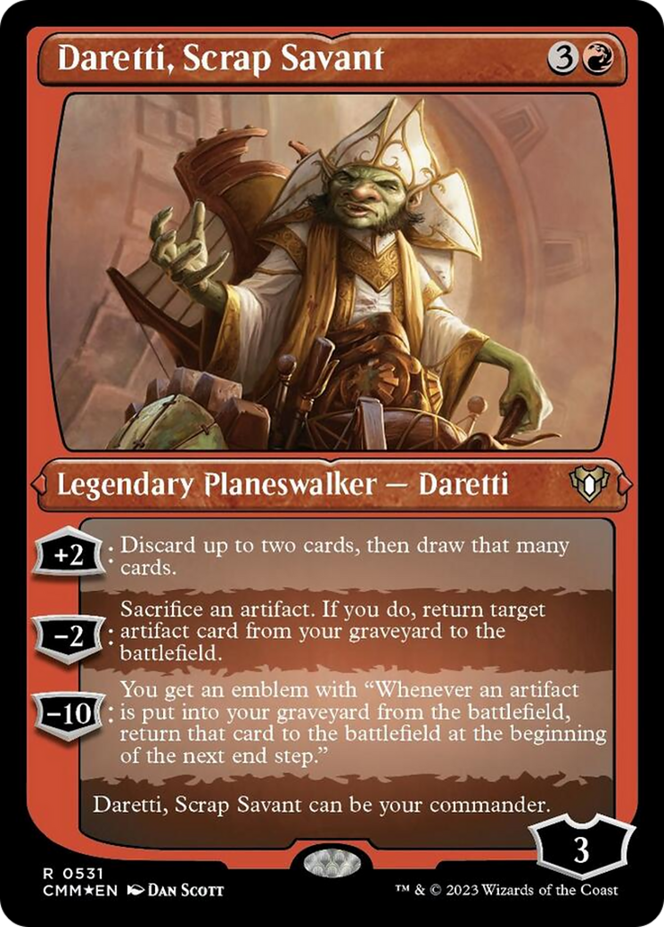 Daretti, Scrap Savant (Foil Etched) [Commander Masters] | Good Games Cannington