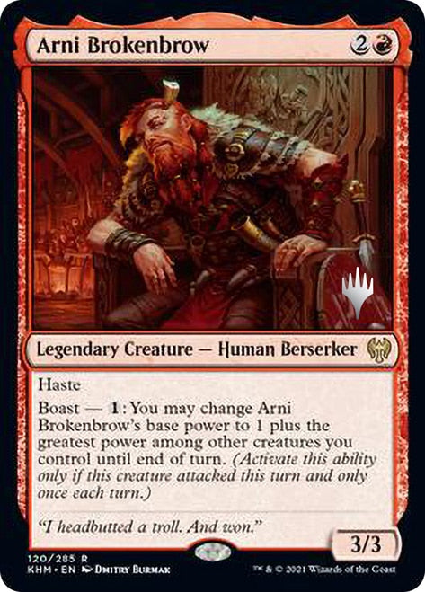 Arni Brokenbrow (Promo Pack) [Kaldheim Promos] | Good Games Cannington