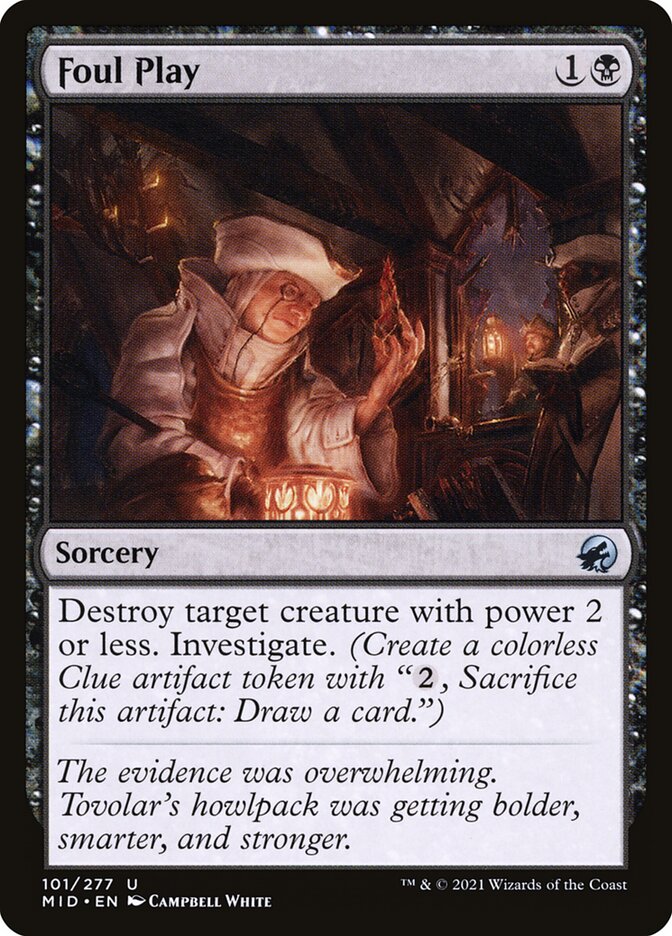 Foul Play 101 (Innistrad: Midnight Hunt)  - Foil | Good Games Cannington