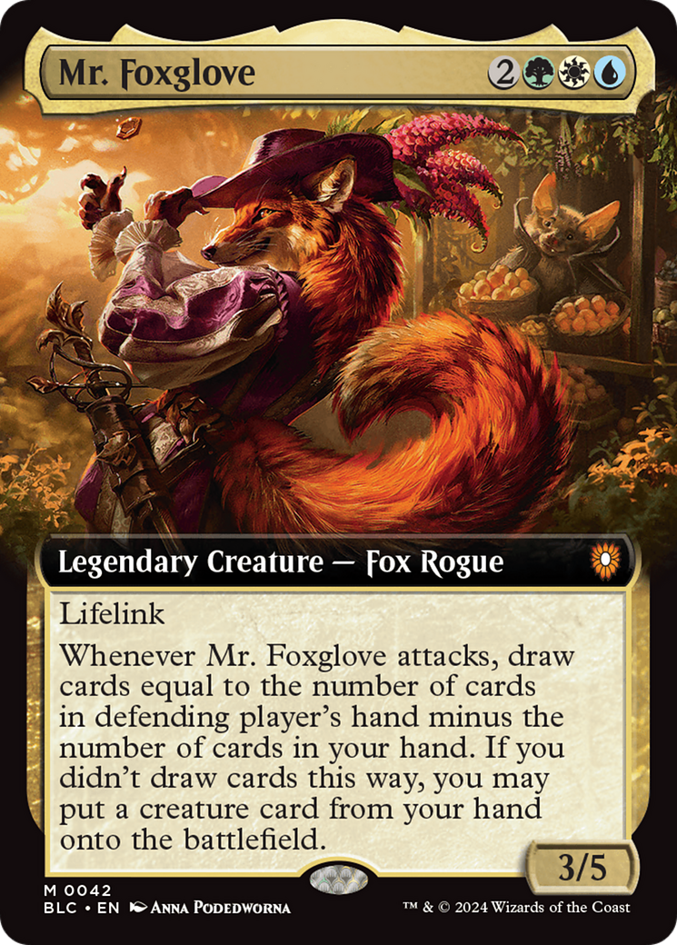 Mr. Foxglove (Extended Art) [Bloomburrow Commander] | Good Games Cannington