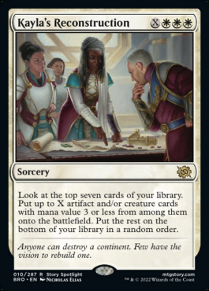 Kayla's Reconstruction (Promo Pack) [The Brothers' War Promos] | Good Games Cannington