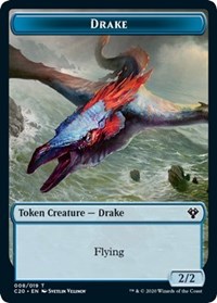 Drake // Goblin Warrior Double-Sided Token [Commander 2020 Tokens] | Good Games Cannington