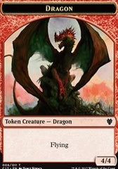 Dragon (006) // Gold Double-Sided Token [Commander 2017 Tokens] | Good Games Cannington