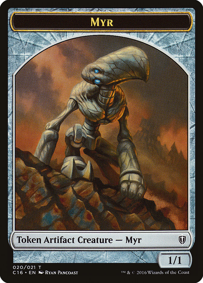 Myr // Bird (002) Double-Sided Token [Commander 2016 Tokens] | Good Games Cannington