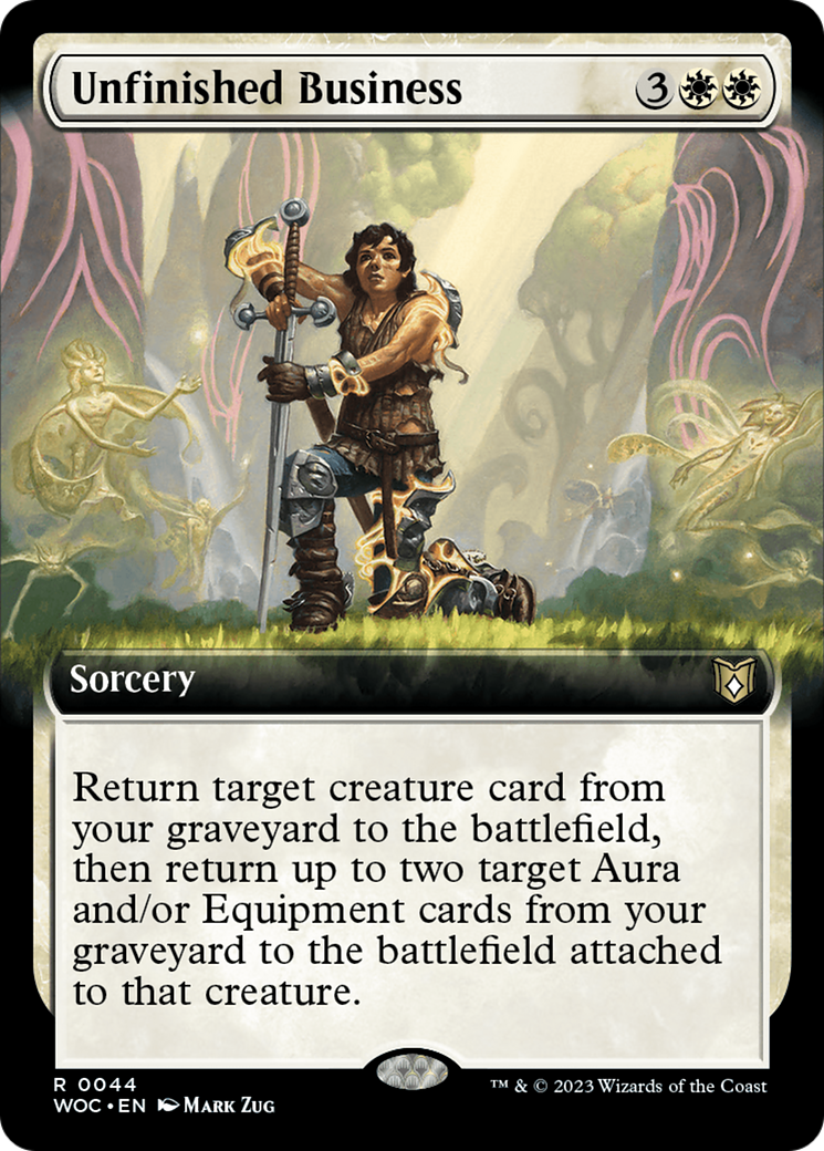 Unfinished Business (Extended Art) [Wilds of Eldraine Commander] | Good Games Cannington