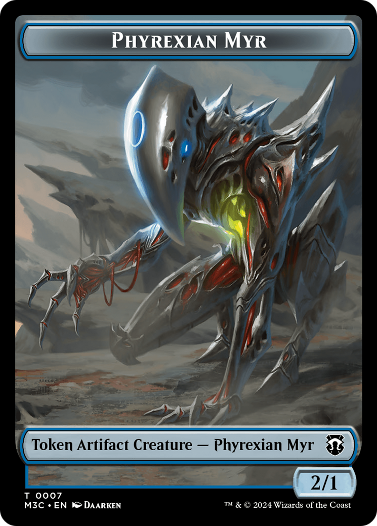Phyrexian Myr // Servo Double-Sided Token [Modern Horizons 3 Commander Tokens] | Good Games Cannington