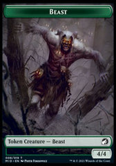 Clue // Beast (008) Double-Sided Token [Innistrad: Midnight Hunt Tokens] | Good Games Cannington