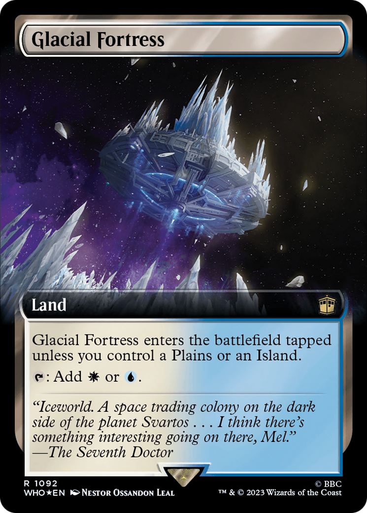 Glacial Fortress (Extended Art) (Surge Foil) [Doctor Who] | Good Games Cannington