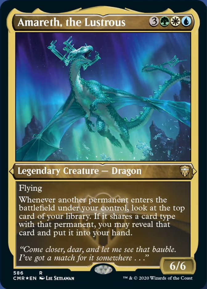 Amareth, the Lustrous (Etched) [Commander Legends] | Good Games Cannington