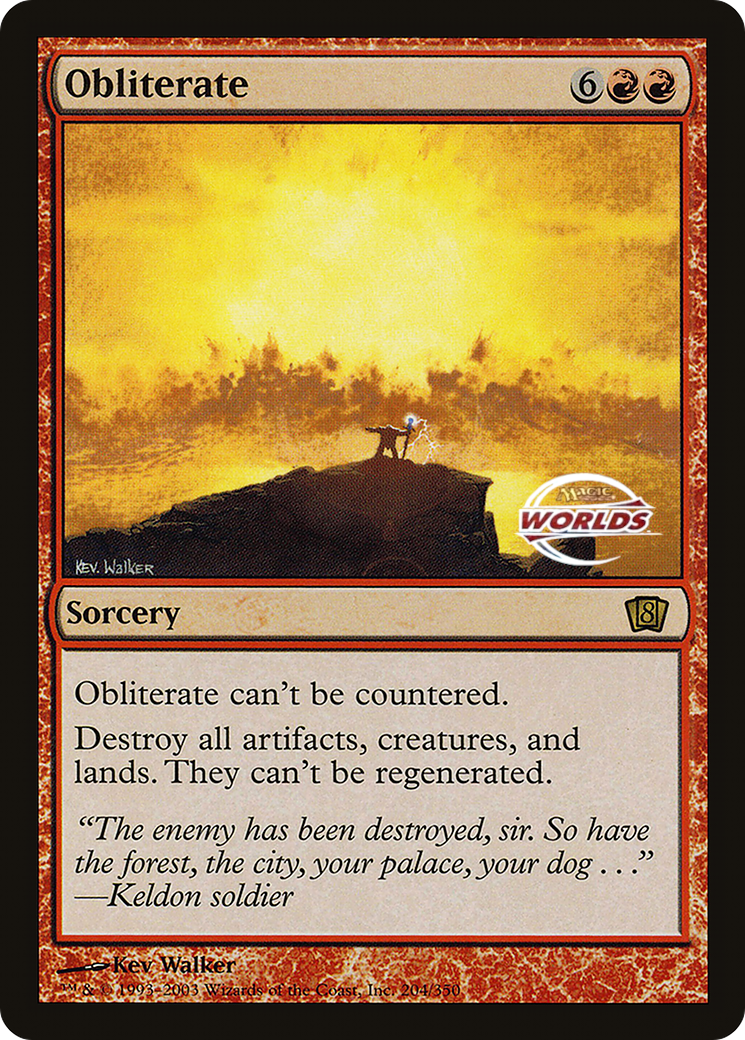 Obliterate (World Championship 2003) [Oversize Cards] | Good Games Cannington