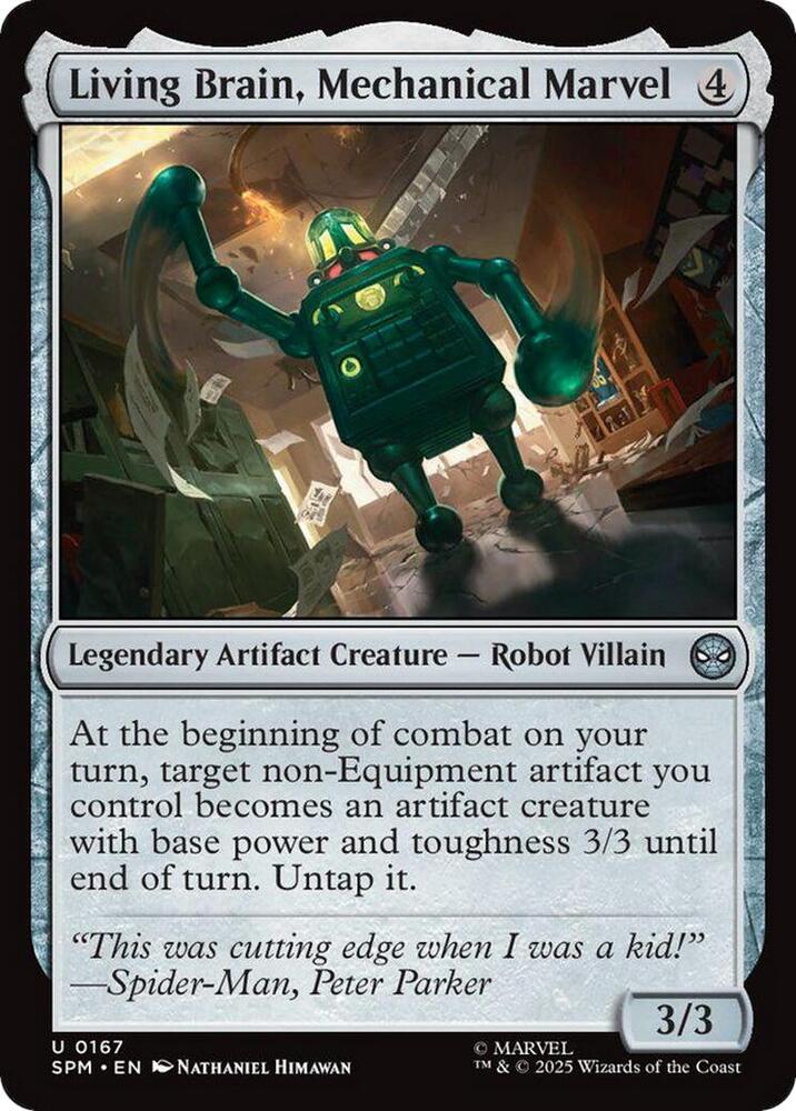 Living Brain, Mechanical Marvel 167 (Marvel's Spider-Man)  - Foil | Good Games Cannington