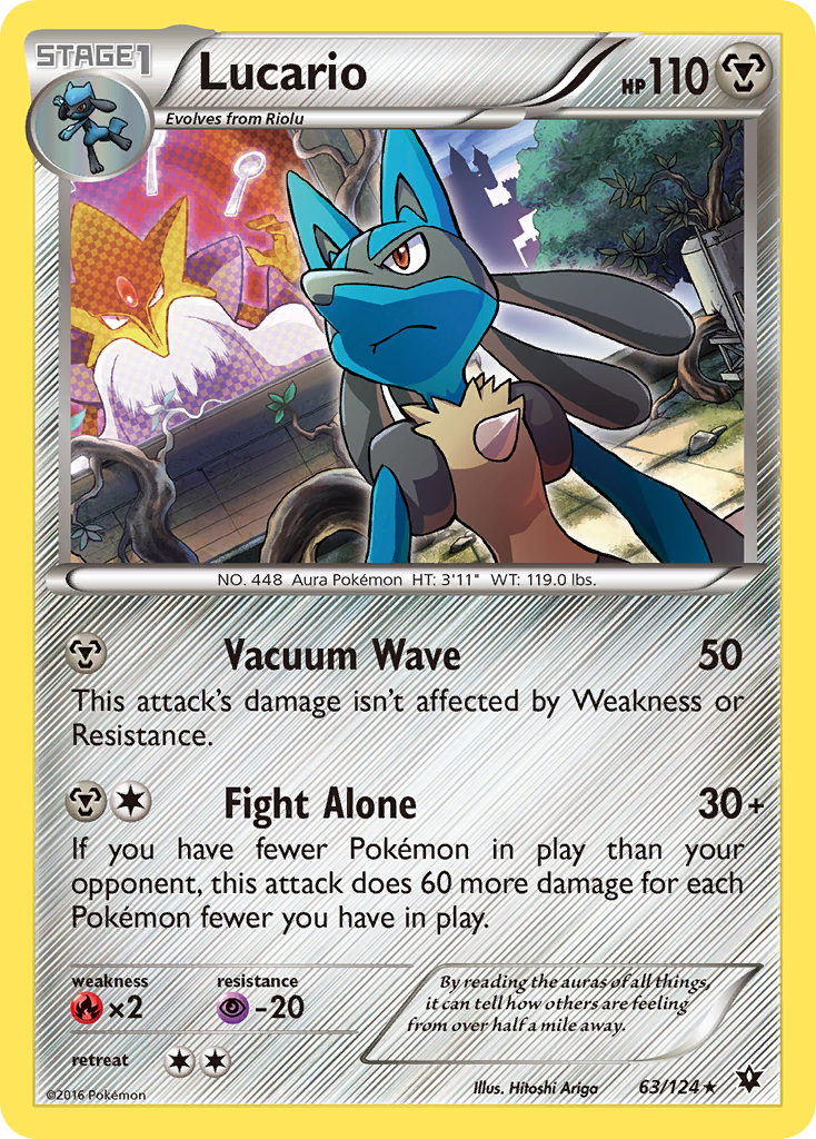 Lucario (63/124) (Cosmos Holo) [XY: Fates Collide] | Good Games Cannington