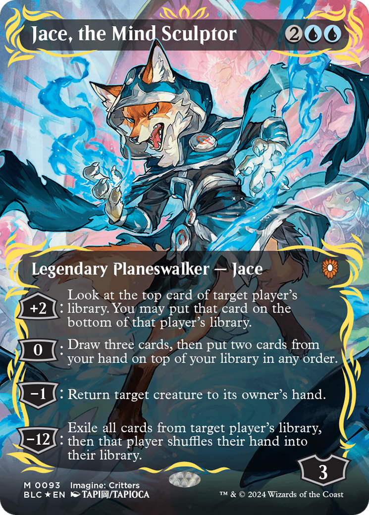 Jace, the Mind Sculptor (Borderless) (Raised Foil) [Bloomburrow Commander] | Good Games Cannington