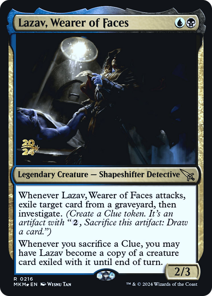 Lazav, Wearer of Faces [Murders at Karlov Manor Prerelease Promos] | Good Games Cannington