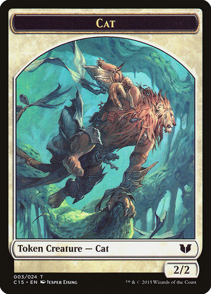 Spirit (023) // Cat Double-Sided Token [Commander 2015 Tokens] | Good Games Cannington