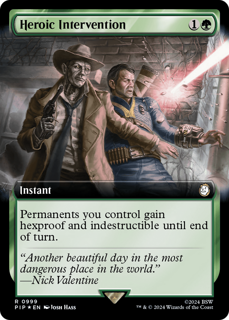 Heroic Intervention (Extended Art) (Surge Foil) [Fallout] | Good Games Cannington