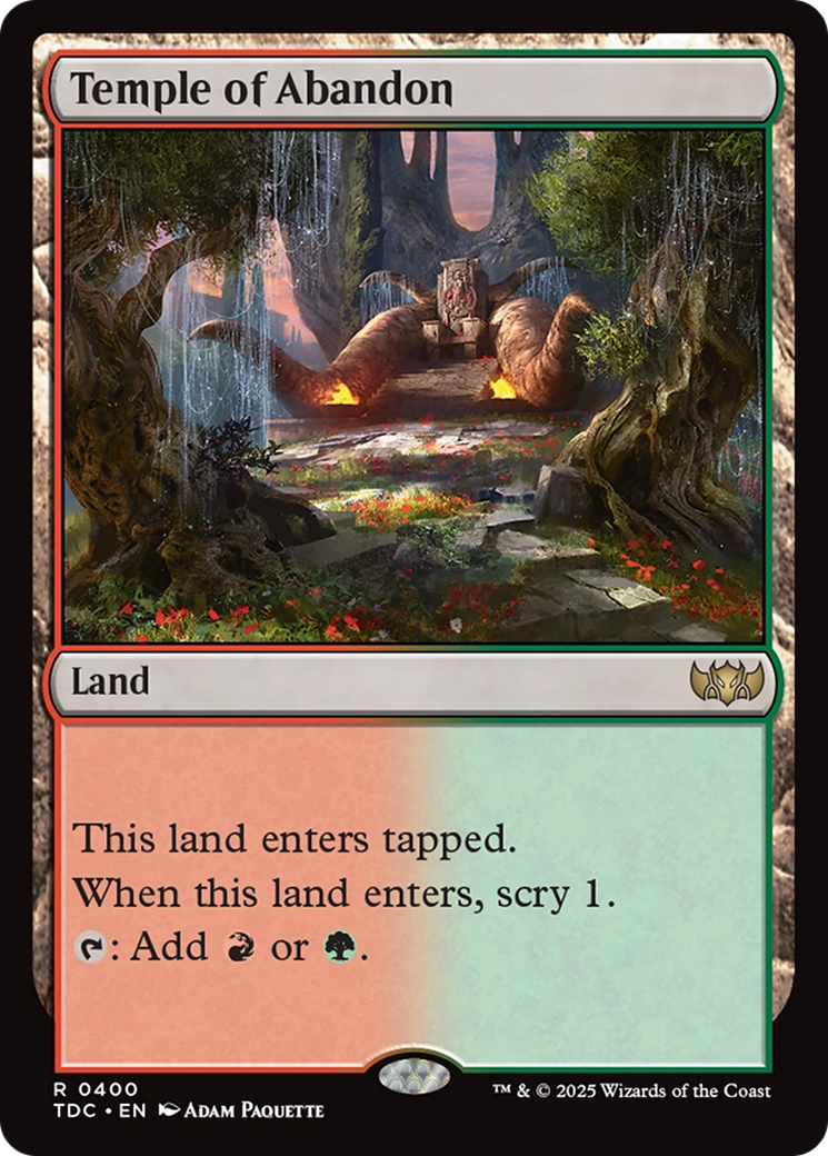 Temple of Abandon [Tarkir: Dragonstorm Commander] | Good Games Cannington