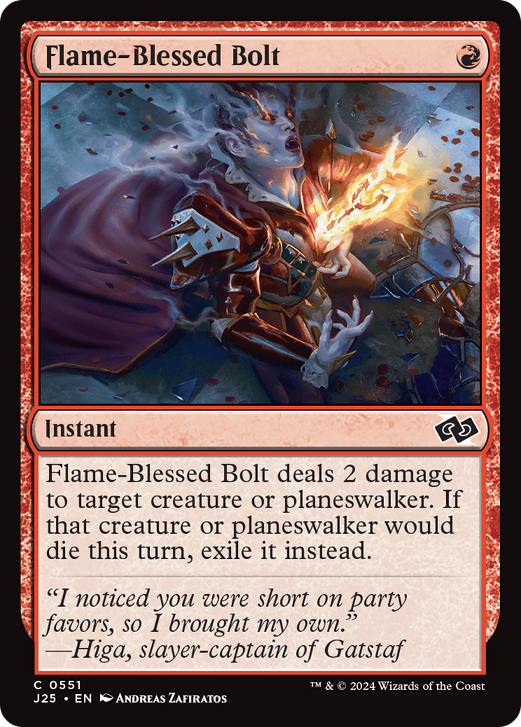 Flame-Blessed Bolt [Foundations Jumpstart] | Good Games Cannington